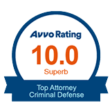 Top 10 AVVO Rating - Criminal Defense Attorney